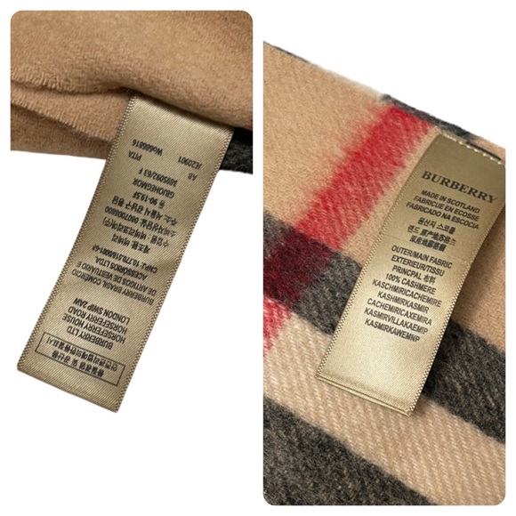 🌺BURBERRY Nova Check Cashmere wool Scarf 🧣BB2 - Picture 5 of 10